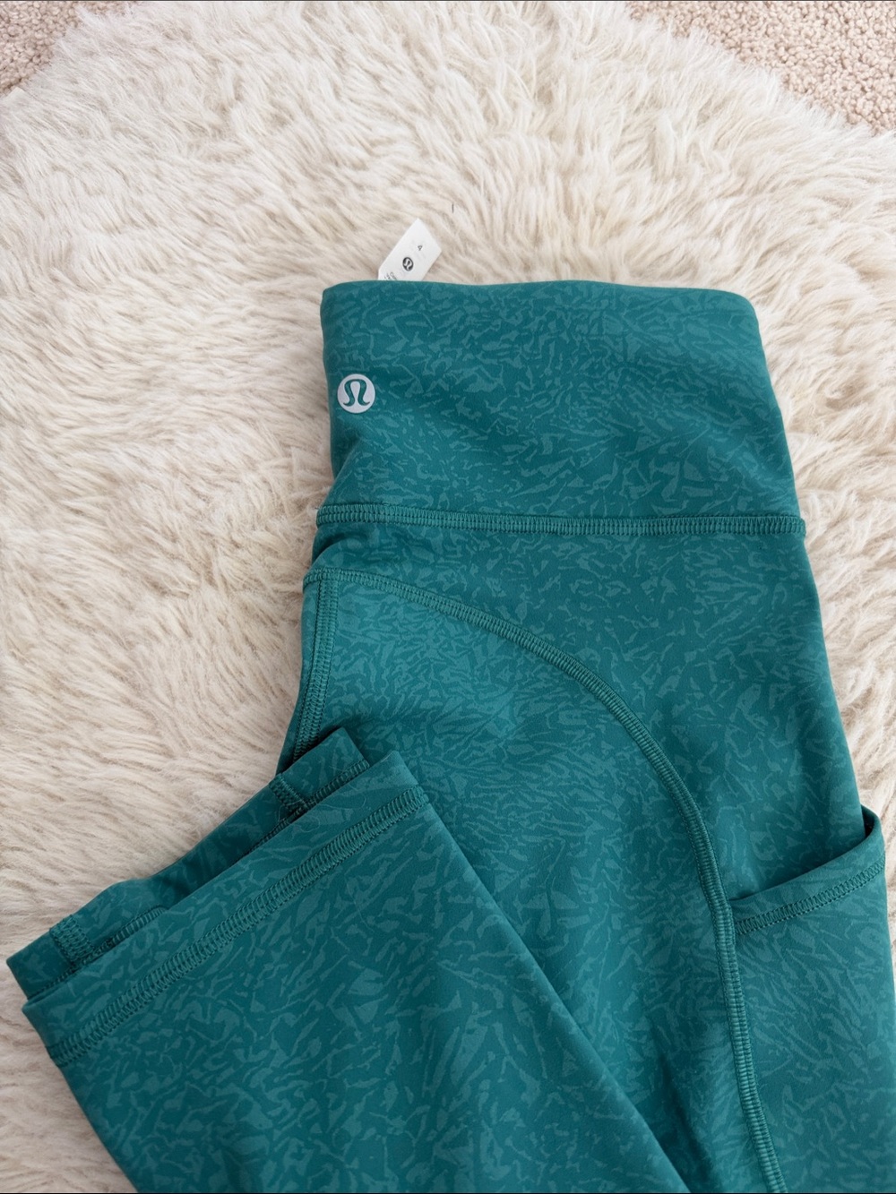 lululemon athletica Teal-Mint Patterned High-Rise Leggings
